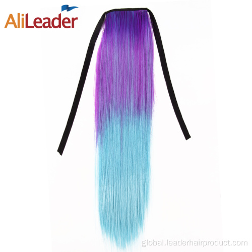 Synthetic Ponytail 20Inches Silky Straight Ombre Ponytail Clip In Ponytail Supplier